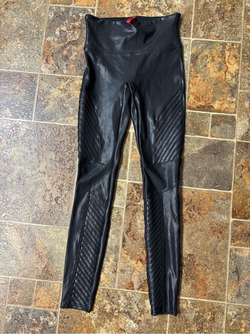 High-Waist Black Faux Leather Women’s leggings